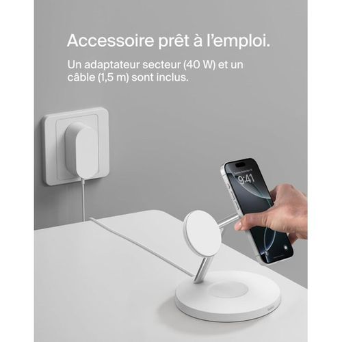 Station De Recharge 3-en-1 Magsafe Qi2 – 15w, Apple Watch, Airpods