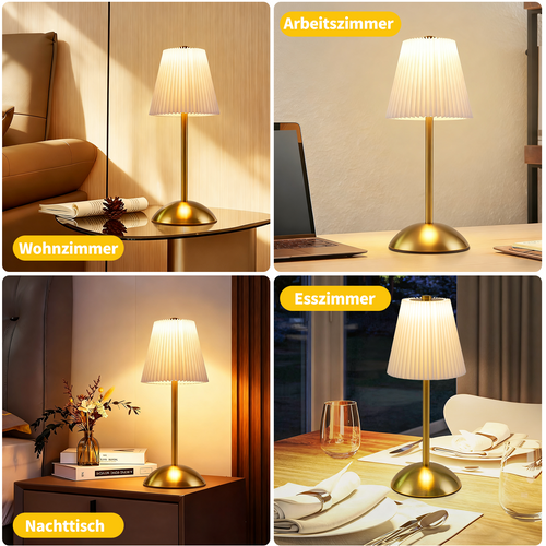 Lampe de Chevet LED Lot De 2 Blanche Sans Fil - Lampe Intensité Variable Avec 3 Températures