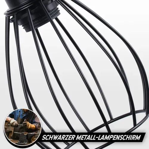 Lampadaire Salon 152cm 2 Lumières Lampadaire Noir Lampadaire Vintage E27 Pour chambre