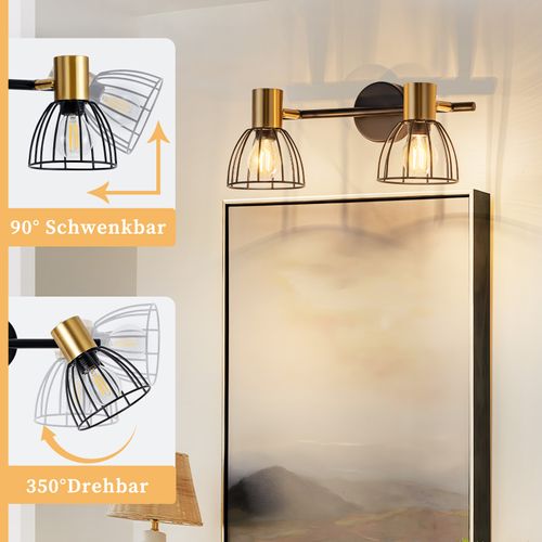 Applique Vintage E14 Orientable 350°  Pour Chambre à Coucher