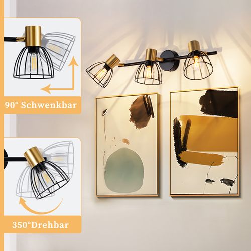 Applique Murale Intérieur 3 Flammes E14 Lampe De Salon Max.25w