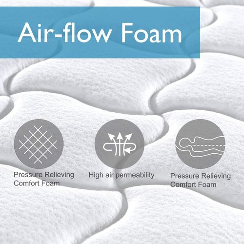 Matelas à Ressorts 140x200 cm Epaisseur 20 cm, 7 Zones