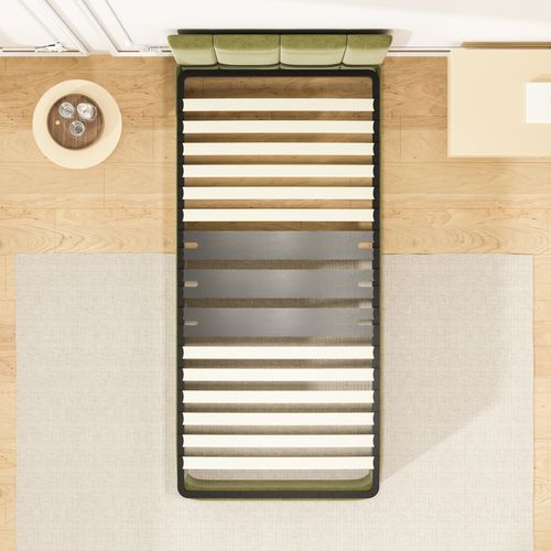 Cadre Lattes 90x190 Cm, 1x15 Lattes Peuplier Naturel