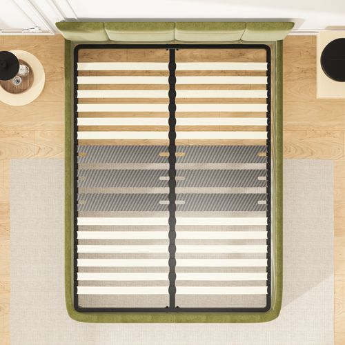 Cadre Lattes 140x190 Cm, 2x15 Lattes Peuplier Naturel