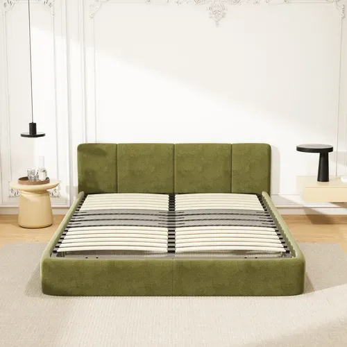 Cadre Lattes 160x200 Cm, 2x15 Lattes Peuplier Naturel