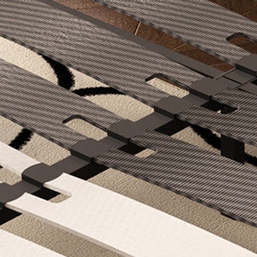 Sommier 140x200 Cm, 7 Pieds Durable, Lit Avec Sommier à Lattes Pour Adulte