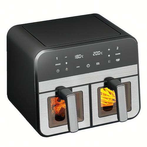 Friteuse Sans Huile 2400w, écran Tactile, Alerte Aux Tremblements, Noir
