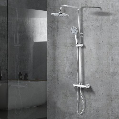 Colonne De Douche Thermostatique, Système De Douche Thermostatique 38°c, Argent
