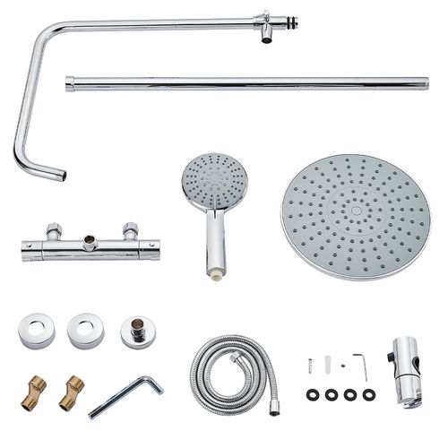 Colonne De Douche Thermostatique, Système De Douche Thermostatique 38°c, Argent