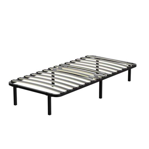Sommier Cadre à Lattes 90x190 Cm, 14 lattes,  Inclus 6 pieds