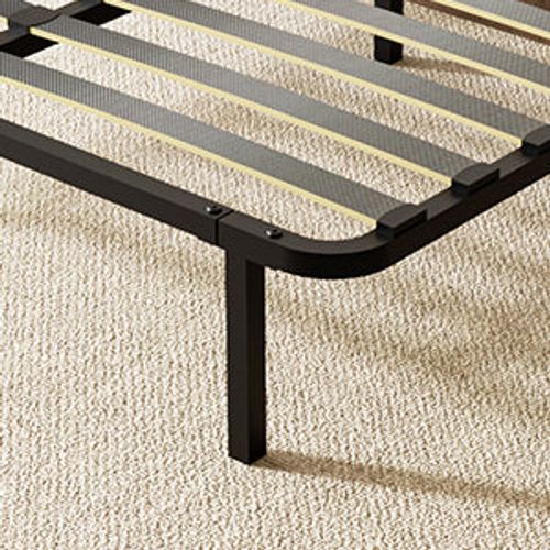 Sommier Cadre à Lattes 140x190 Cm, 2x14 lattes,  Inclus 7 pieds