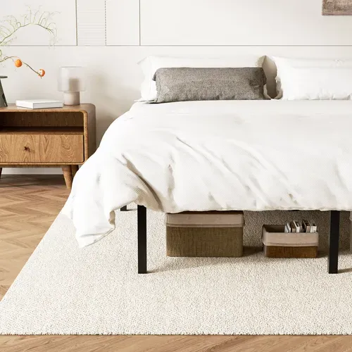 Sommier Cadre à Lattes 160x200 Cm, 2x14 lattes,  Inclus 9 pieds