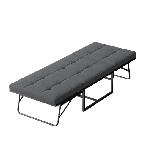 Lit Pliant 76x197 Cm, Canapé-lit 1 Personne Pour Adulte, dossier Réglable Sur 5 Positions