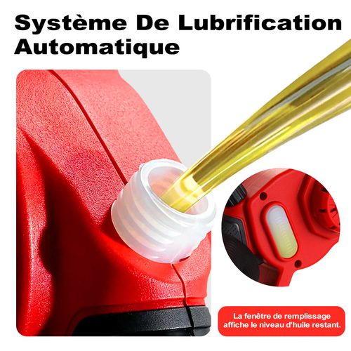 Mini Tronçonneuse Électrique 2-en-1 1000W avec 6 Chaînes et 2 Batteries 4000mAh