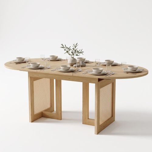 Table À Manger Design 200 X 90 Cm Coloris Bois Naturel - Table BUT
