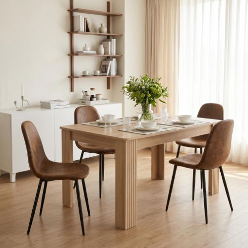 Ensemble Repas 5 Pièces, Table 116 X 65 Cm Et 4 Chaises
