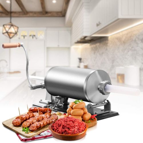 Poussoir à Saucisses Viande 4.8l Machine à Saucisse Remplissage De Saucisse En Acier Inoxydable