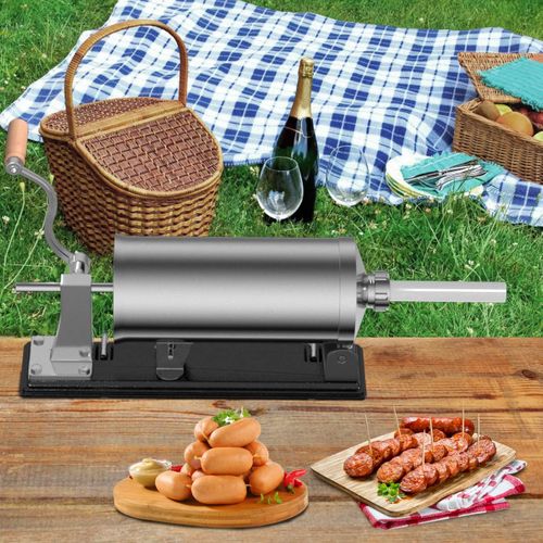 Poussoir à Saucisses Viande 4.8l Machine à Saucisse Remplissage De Saucisse En Acier Inoxydable
