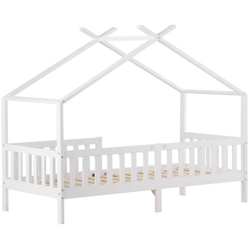 Lit Cabane 90 X 200 Cm Sommier Inclus Blanc