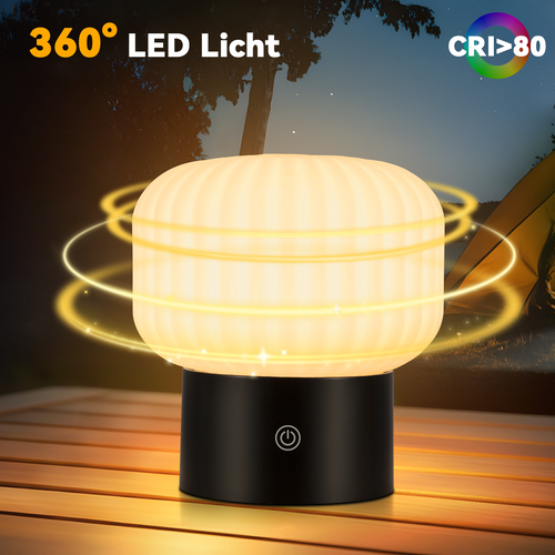 Lampe De Table Sans Fil Lampe De Chevet LED Avec 3 Températures Tactile à Intensité Variable Noir