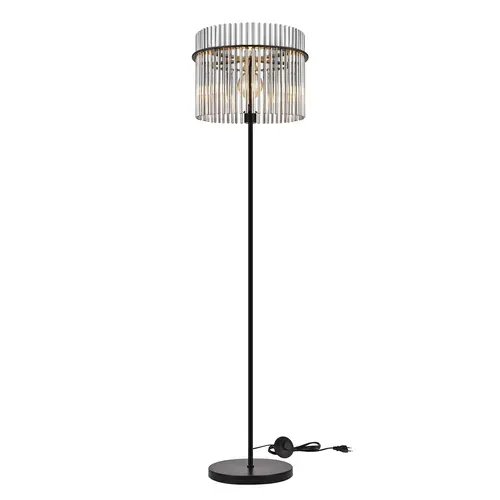 Lampadaire Salon Lampadaire Noir Lampadaire Métal Avec Interrupteur Au Pied E27 154cm