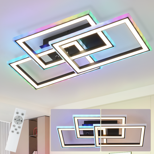 Plafonnier Salon Avec Télécommande Et Intensité Variable Pour Chambre à Coucher