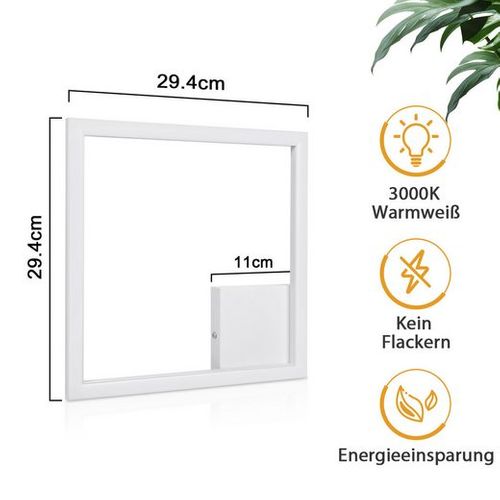 Plafonnier Salon Blanc Carré Lampe De Couloir Moderne 3000k Pour Cuisine