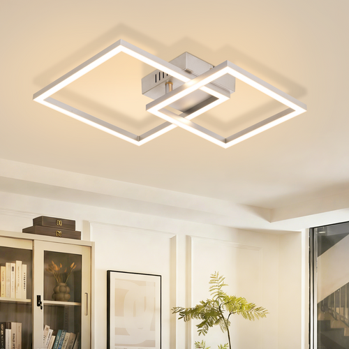 Plafonnier Salon LED Plafonnier Chambre Moderne 20w 3000k Intérieur Blanc Chaud