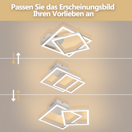 Plafonnier Salon LED Plafonnier Chambre Moderne 20w 3000k Intérieur Blanc Chaud