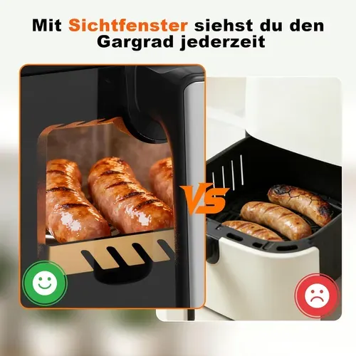 Friteuse Sans Huile Dual Zone 10L XXL Air fryer 2200 W Écran Tactile Compatible Lave-vaisselle