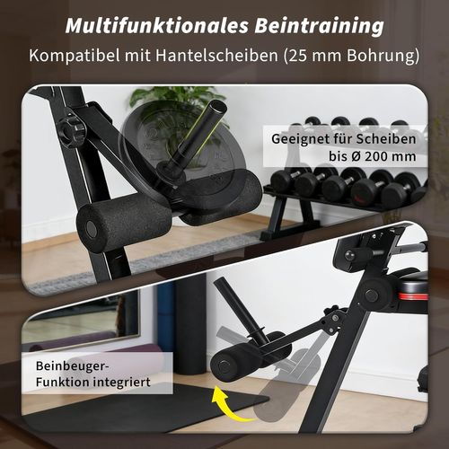Banc De Musculation Réglable Noir Multifonction 7 En 1 Pour Entraînement Complet