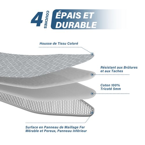 Table à Repasser, planche à Repasser Pliable, pour Centrale Vapeur, système Anti-fermeture