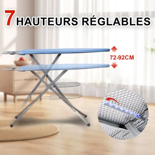 Table à Repasser, planche à Repasser Pliable, pour Centrale Vapeur, système Anti-fermeture