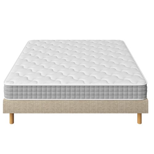 Ensemble Matelas Ressorts 140x190 Cm Epaisseur 20 Cm + Sommier Déco