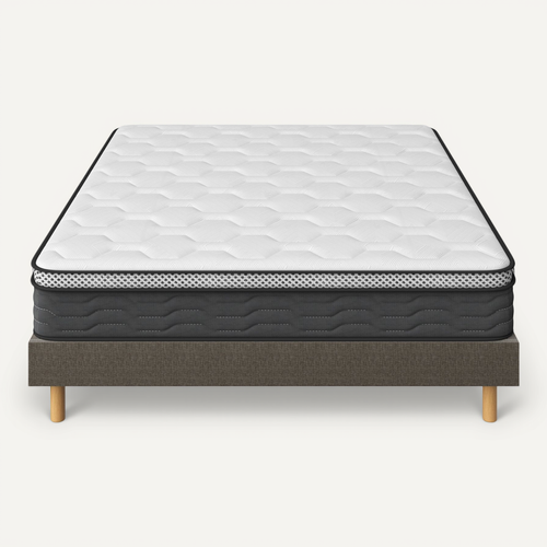 Ensemble Matelas Ressorts 160x200 Cm Epaisseur 25 Cm + Sommier Déco