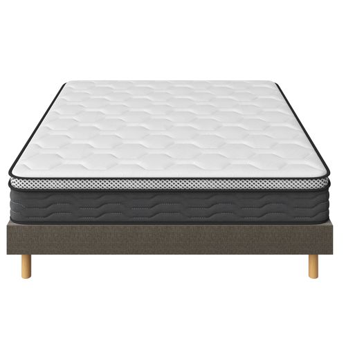 Ensemble Matelas Ressorts 160x200 Cm Epaisseur 30 Cm + Sommier Déco