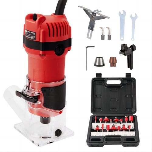 Défonceuse Affleureuse Électrique 800w 31000 Rpm Avec Housse Anti Poussière, Affleureuse à Bois