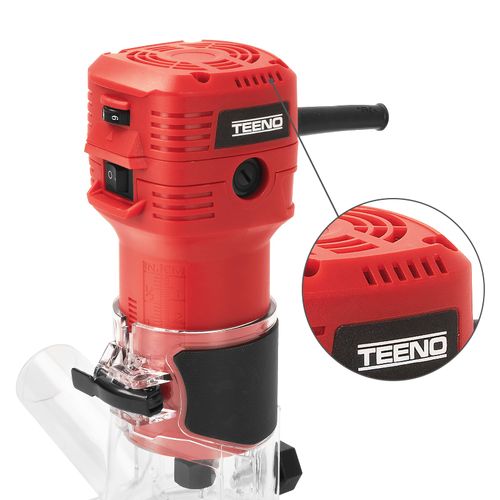 Affleureuse électrique 650w 15000-32000 Rpm Avec Housse Anti Poussière, Affleureuse à Bois Avec 5