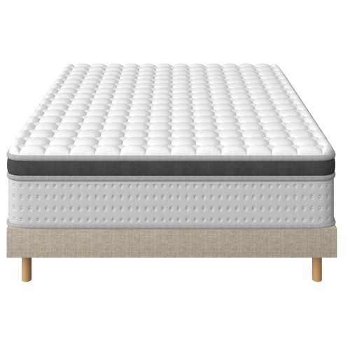 Ensemble Matelas Ressort 160x200 Cm + Sommier, Accueil Mémoire De Forme, épaisseur 25cm