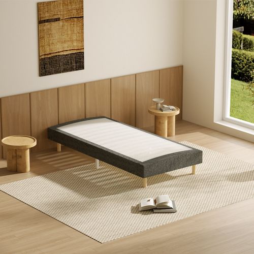 Sommier déco 90x200 Cm en kit, 6 Pieds, 14 Lattes
