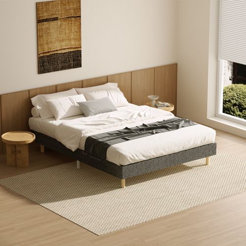 Sommier déco 120x190 Cm en kit, 9 Pieds, 2x14 Lattes