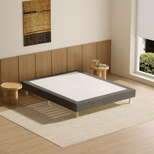 Sommier déco 120x190 Cm en kit, 9 Pieds, 2x14 Lattes