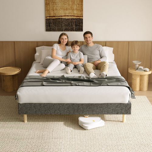 Sommier déco 120x190 Cm en kit, 9 Pieds, 2x14 Lattes