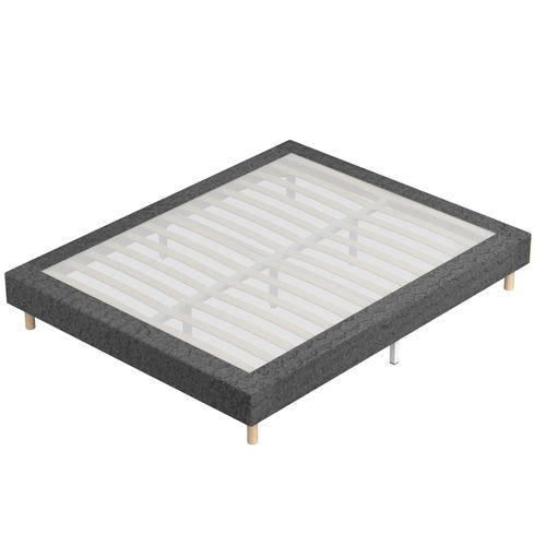 Sommier déco 120x190 Cm en kit, 9 Pieds, 2x14 Lattes