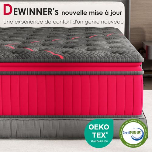 Matelas Ressorts ensachés 160x200 Cm, épaisseur 30 cm