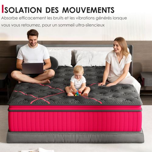 Matelas Ressorts ensachés 160x200 Cm, épaisseur 30 cm