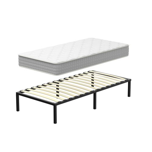 Ensemble Matelas Ressort 90x190 Cm, épaisseur 20 cm + cadre à lattes
