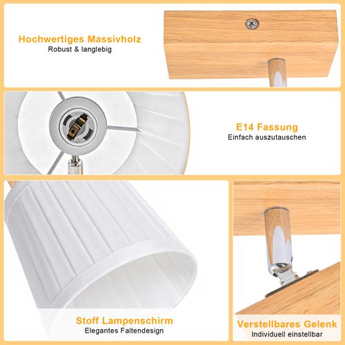 Spot De Plafond Vintage 25 W Spot En Bois E14 Pour Cuisine Sans Ampoule