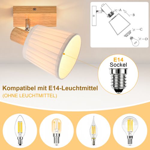 Spot De Plafond Vintage 25 W Spot En Bois E14 Pour Cuisine Sans Ampoule