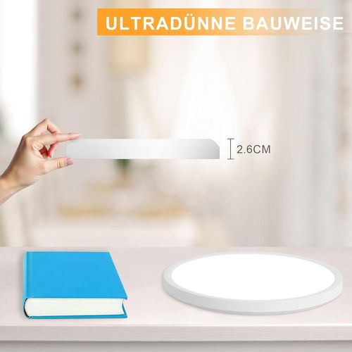 Plafonnier LED  Pour Salon 24w 30 Cm Lampe De Cuisine 3000k Pour Chambre